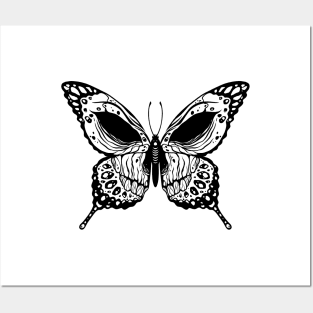 Butterfly skull Posters and Art